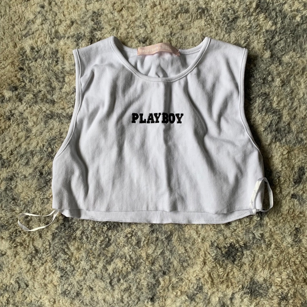 Missguided x playboy crop top